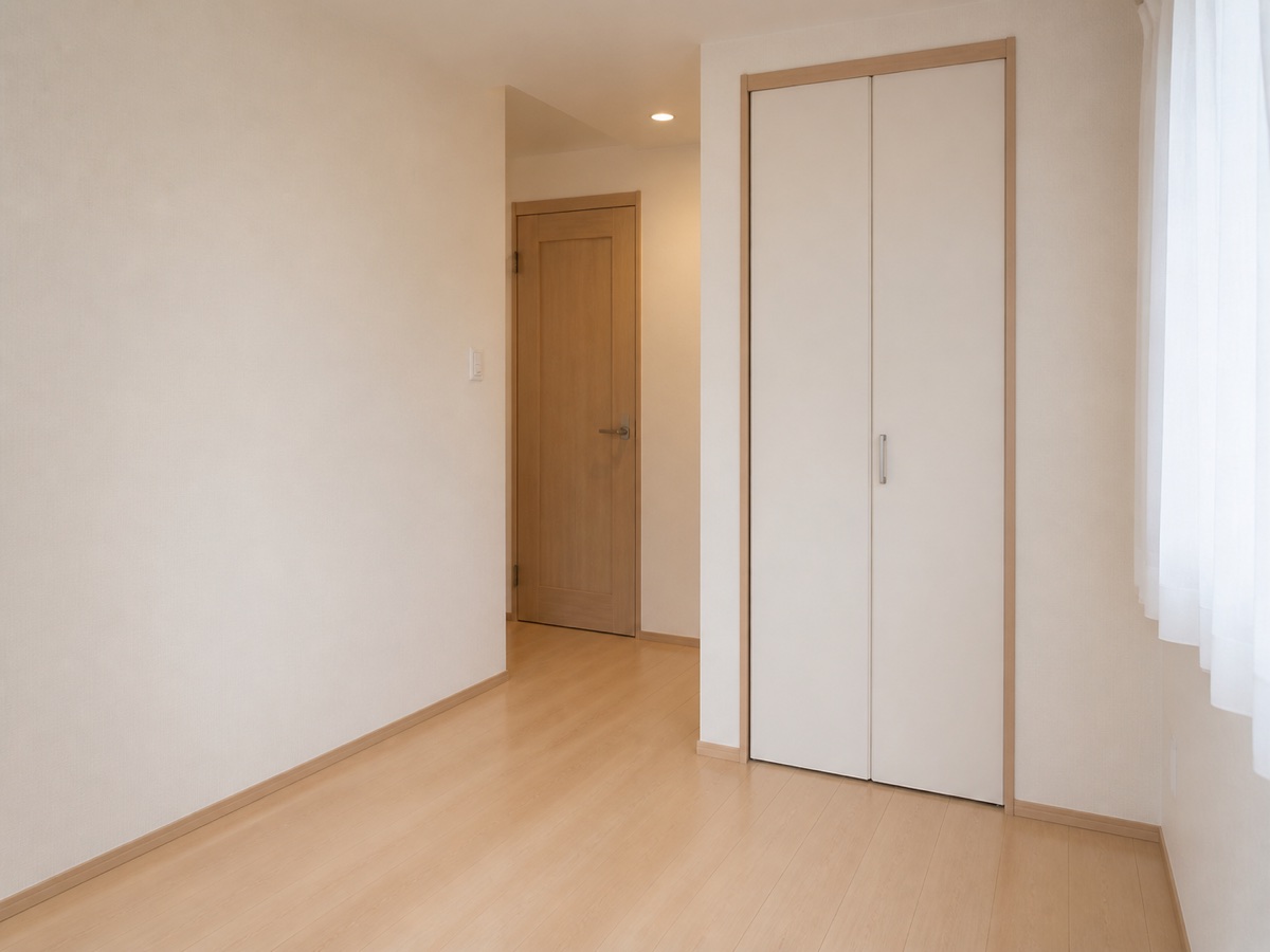 壁・床・建具が見える中立的な住まいの室内写真